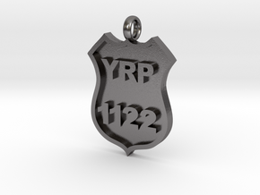 Police Badge Pendant - DO NOT ORDER HERE in Polished Nickel Steel