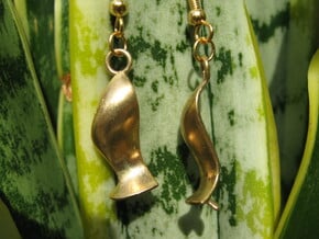 Cubic 1 Earrings in Natural Bronze