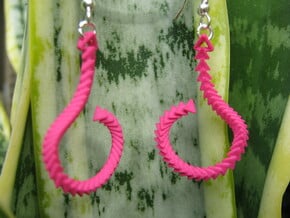 Hook Earrings in Pink Processed Versatile Plastic