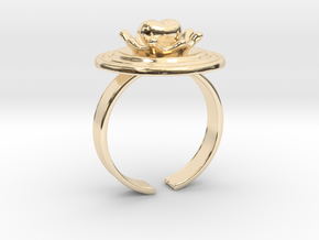 "Impact of Love" 15.7mm US 5, Japan 9 in 14k Gold Plated Brass