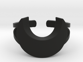 Crescent Moon Ring Size 9 in Black Premium Versatile Plastic