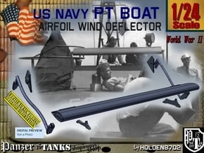 1/24 PT Boat Airfoil Wind Deflector Set001 in Tan Fine Detail Plastic