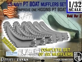 1/32 PT Boat Higgins Muffler Set101 in Tan Fine Detail Plastic