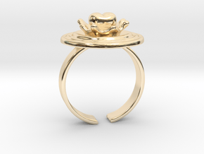 "Impact of Love" 17.3mm US 7, Japan 14 in 14k Gold Plated Brass