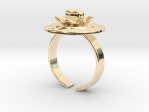 "Impact of Love" 19.8mm US 10, Japan 20 in 14k Gold Plated Brass