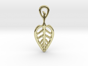 Leaf (variant II) Pendant in 18k Gold Plated Brass