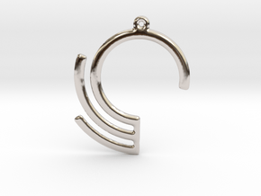 Geometric data pendant or earrings in Platinum