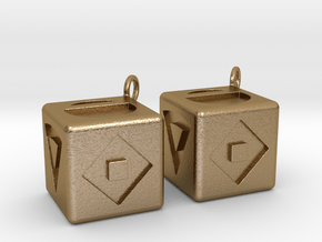 Han Solo's Dice in Polished Gold Steel