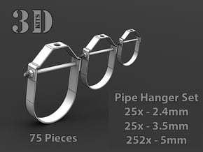 Pipe Hangers in Tan Fine Detail Plastic