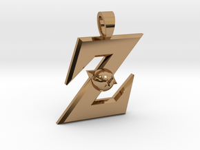 DBZ [pendant] in Polished Brass