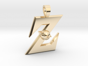 DBZ [pendant] in 14k Gold Plated Brass