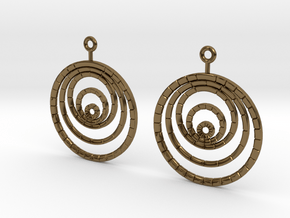 Orecchino Concentrico -  Concentricity  in Polished Bronze