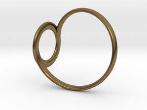 Circle spiral ring in Natural Bronze: 7 / 54