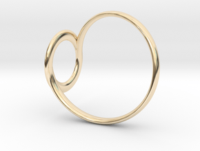 Circle spiral ring in 14k Gold Plated Brass: 7 / 54