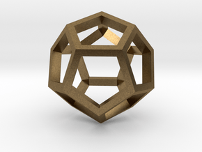 Regular Dodecahedron Mesh in Natural Bronze