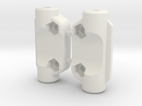 0001 - Astute, D1 Rear Blocks (Pair) in White Natural Versatile Plastic