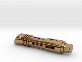 lightsaber tritium keychain in Polished Brass