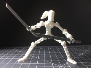 Moli Female DIY Poseable Figure Kit in White Natural Versatile Plastic