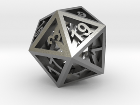 Open Air D20 in Natural Silver