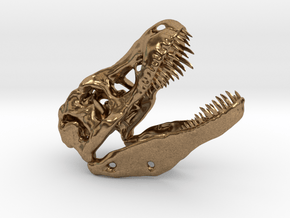 T Rex skull in Natural Brass