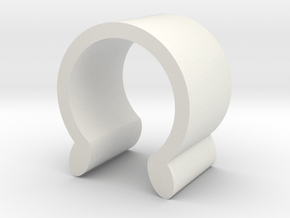 Pinky Protector Ring - Thick in White Natural Versatile Plastic