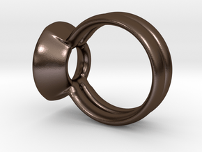 The UP Ring by CREATURE DESIGNS in Polished Bronze Steel