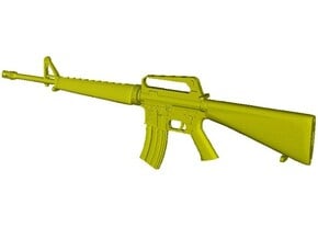 1/18 scale Colt M-16A1 rifle x 1 in Clear Ultra Fine Detail Plastic