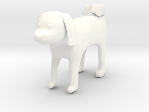 Standing dog2 in White Processed Versatile Plastic