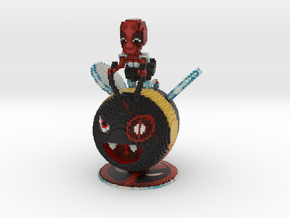 Maid Deadpool on a Bumblebee in Full Color Sandstone