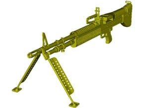 1/18 scale Saco Defense M-60 machinegun x 1 in Clear Ultra Fine Detail Plastic