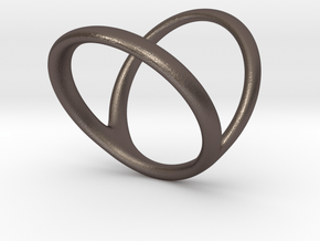 ring for Jessica ring-finger in Polished Bronzed Silver Steel