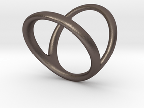 ring for Jessica pinkie-finger in Polished Bronzed Silver Steel
