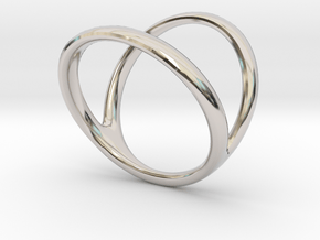 ring for Jessica thumb-finger in Rhodium Plated Brass