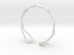 HIDDEN HEART Sharp M, Bracelet in White Natural Versatile Plastic: Medium