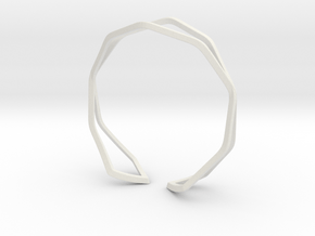 HIDDEN HEART Sharp, Bracelet. in White Natural Versatile Plastic: Small