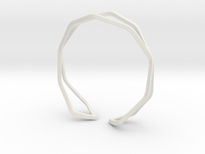 HIDDEN HEART Sharp, Bracelet. in White Natural Versatile Plastic: Medium