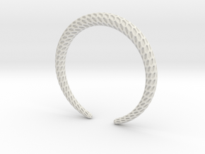 DRAGON Solid, Bracelet. Pure, Strong. in White Natural Versatile Plastic: Medium