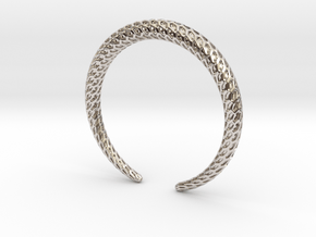 DRAGON Solid, Bracelet. Pure, Strong. in Rhodium Plated Brass: Medium