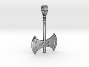 Minoan Double axe [pendant] in Polished Silver