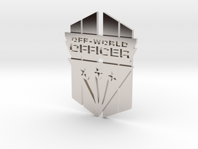 Off-World Officer Badge in Platinum