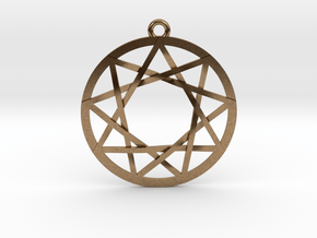 The Council of 9 Pendant 1" in Natural Brass