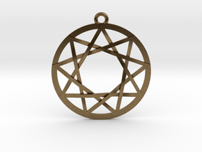 The Council of 9 Pendant 1" in Natural Bronze