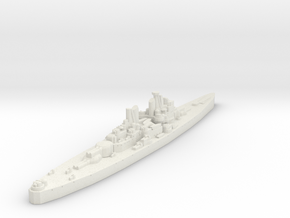 Vanguard Class Battleship (U.K.) Global War Scale in White Natural Versatile Plastic