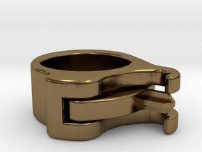 Uncapped Ring in Polished Bronze (Interlocking Parts)