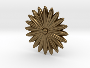 Hole Plug 0002 - flower in Natural Bronze