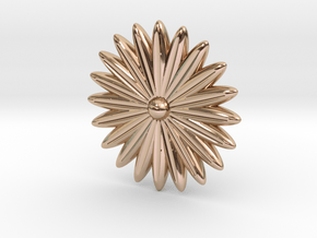 Hole Plug 0002 - flower in 14k Rose Gold Plated Brass