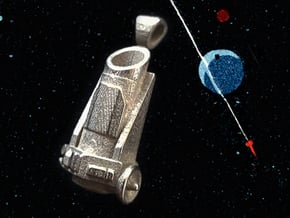 Kepler Telescope Pendant in Polished and Bronzed Black Steel
