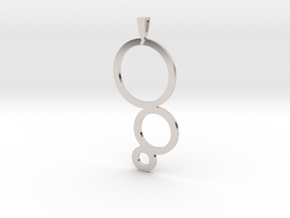 Circles Fall in Rhodium Plated Brass