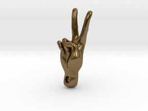 peace sign in Natural Bronze