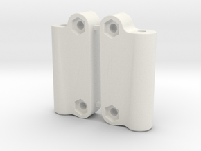 0006 - Dyna Storm D1+2, Rear Suspension Blocks in White Natural Versatile Plastic